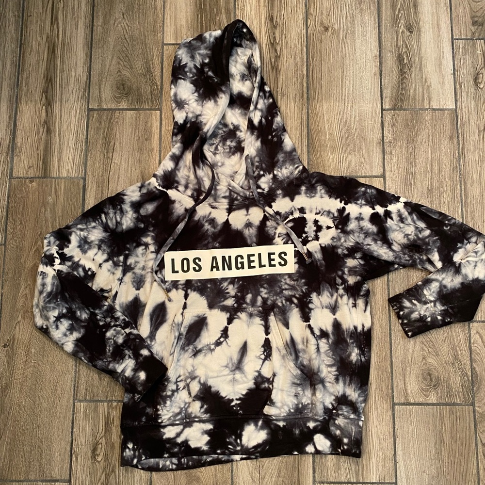 Young Fabulous & Broke Los Angeles tie dyed hoodie. Acid wash reverse tie-dye